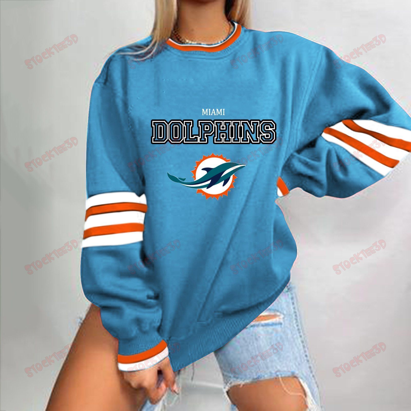 Miami Dolphins 3D Printed Sweater