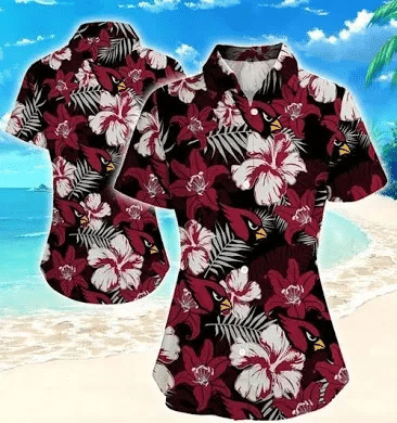 Arizona Cardinals Women Summer All Over Printed Hawaii Shirt Size S Ha40614