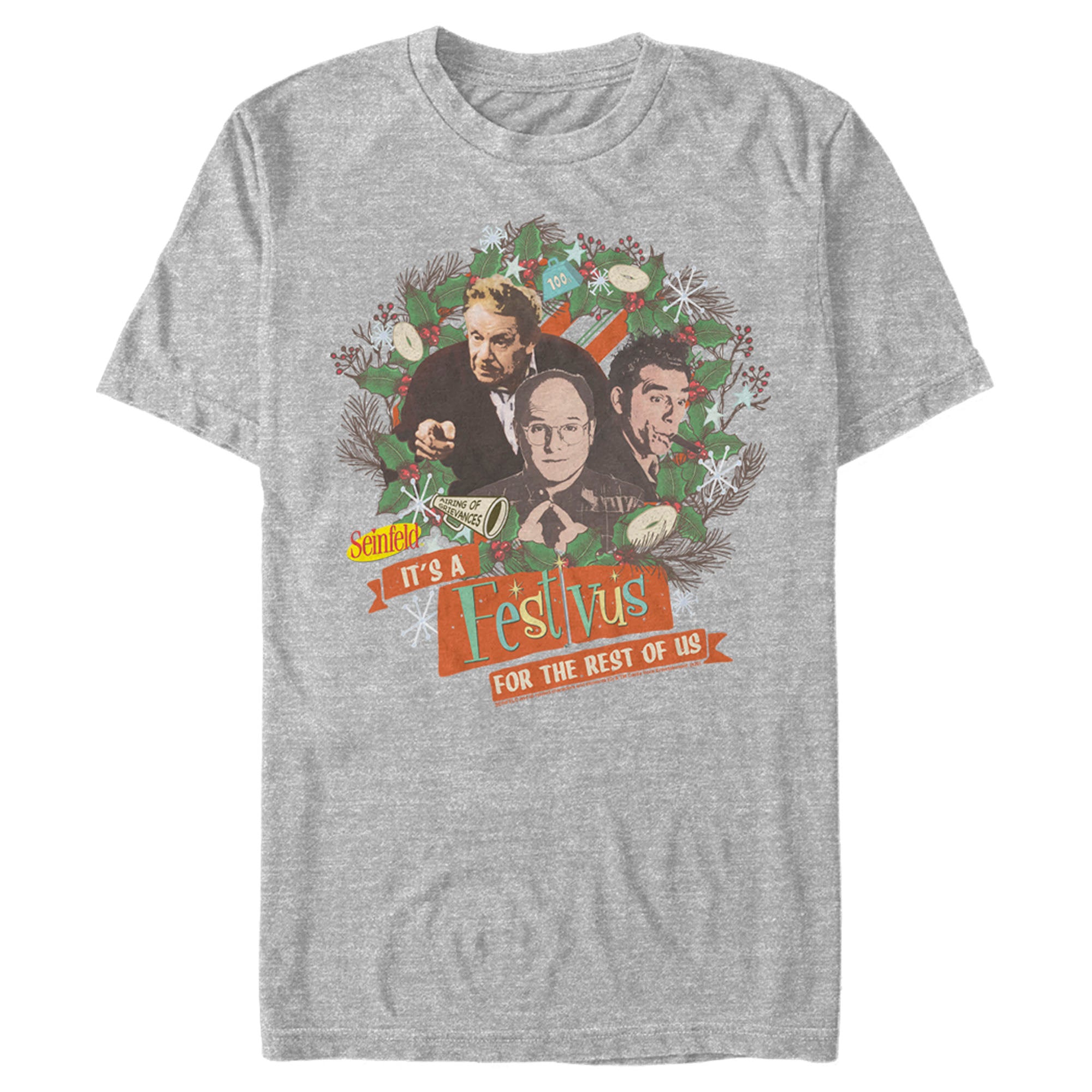 Seinfeld Men’S Festivus Wreath  T-Shirt