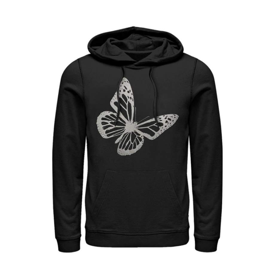 Lost Gods Men’s Butterfly Wings  Lightweight Hoodie Black