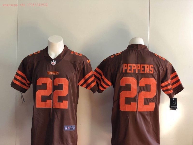 Cleveland Browns Jabrill Peppers #22 NFL 2020 Brown Jersey Jersey