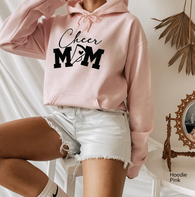 Mothers Day Hoodie, Gift For Mom From Daughter & Son, Cheer Mom Hoodie