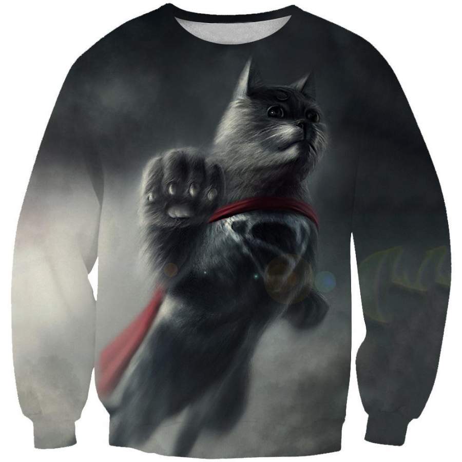 Superman Cat Sweatshirt – Superhero Animal Clothes