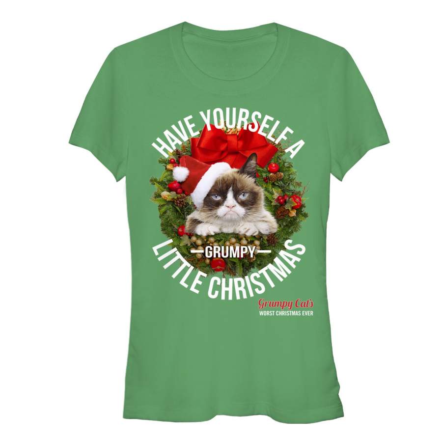 Grumpy Cat Junior’s Have a Grumpy Christmas  T Shirt Kelly