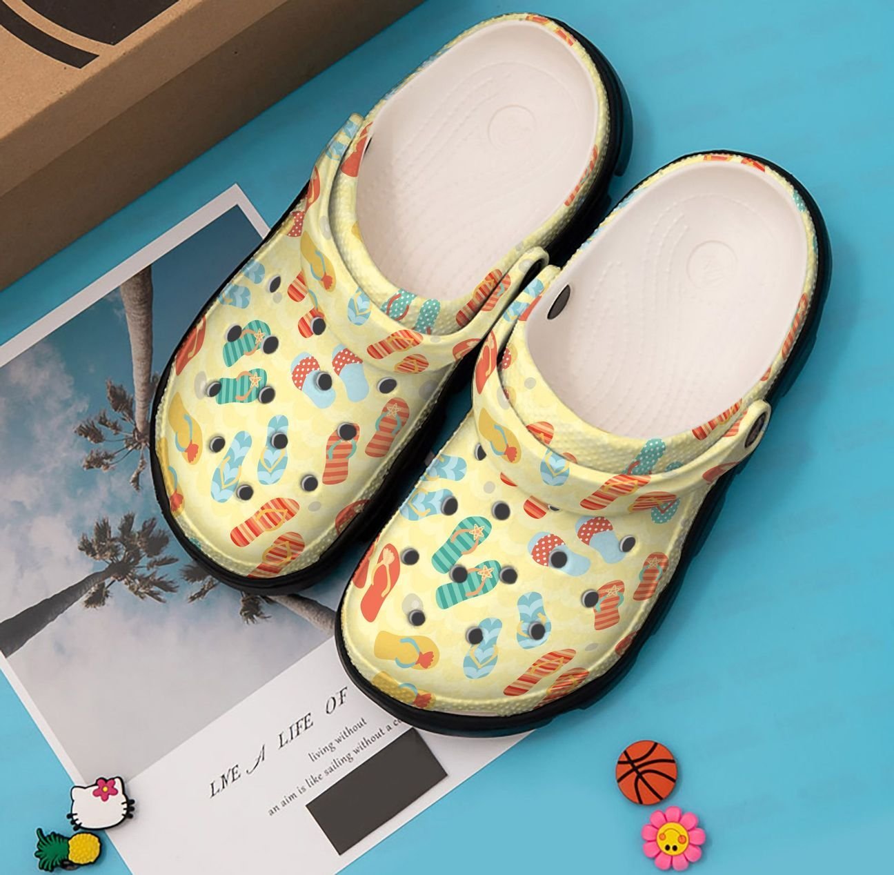 Flip Flop Personalized Clog, Custom Name, Text, Color, Number Fashion Style For Women, Men, Kid, Print 3D Flip Flop Pattern