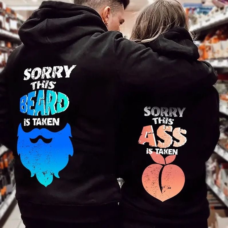 Matching Couple Hoodie Sorry This Beard Is Taken fashionstation 0608 4949
