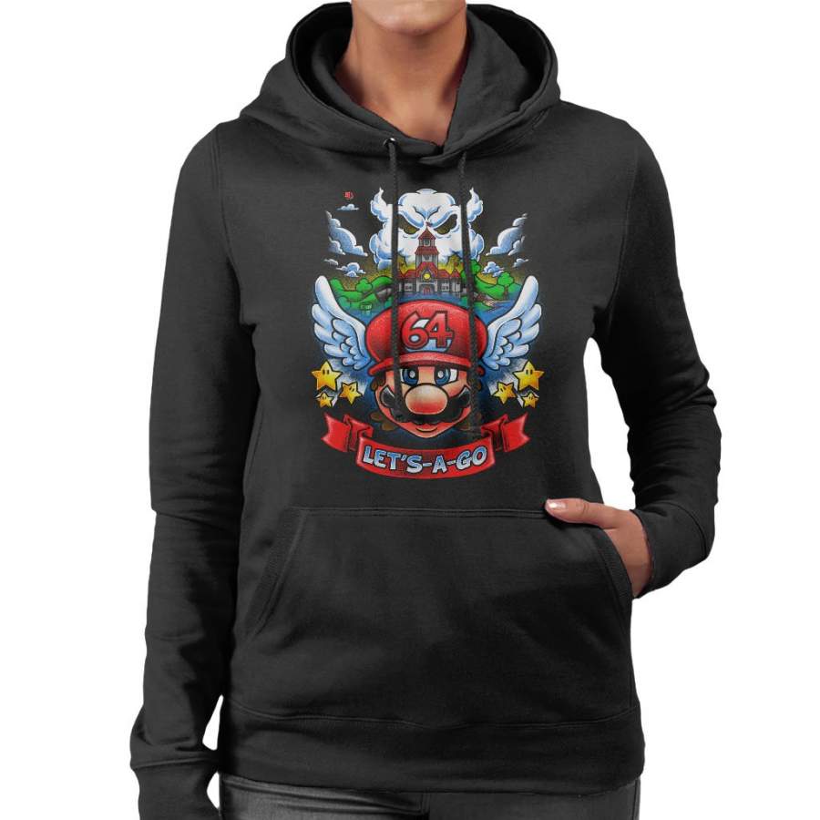 Super Mario 64 Tribute Colour Women’s Hooded Sweatshirt