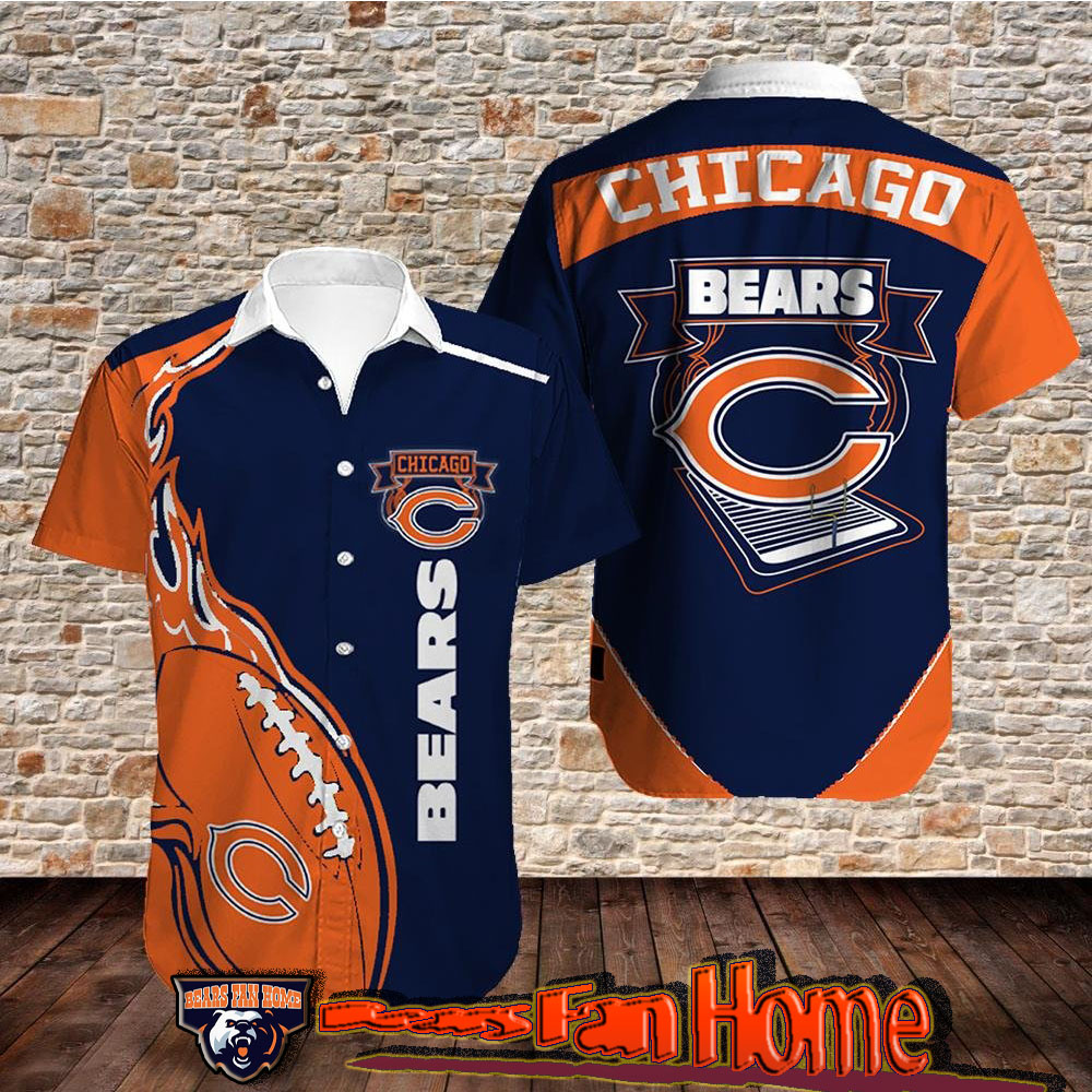 Nfl Chicago Bears Hawaiian Shirt 3D Ball Gift For Fan