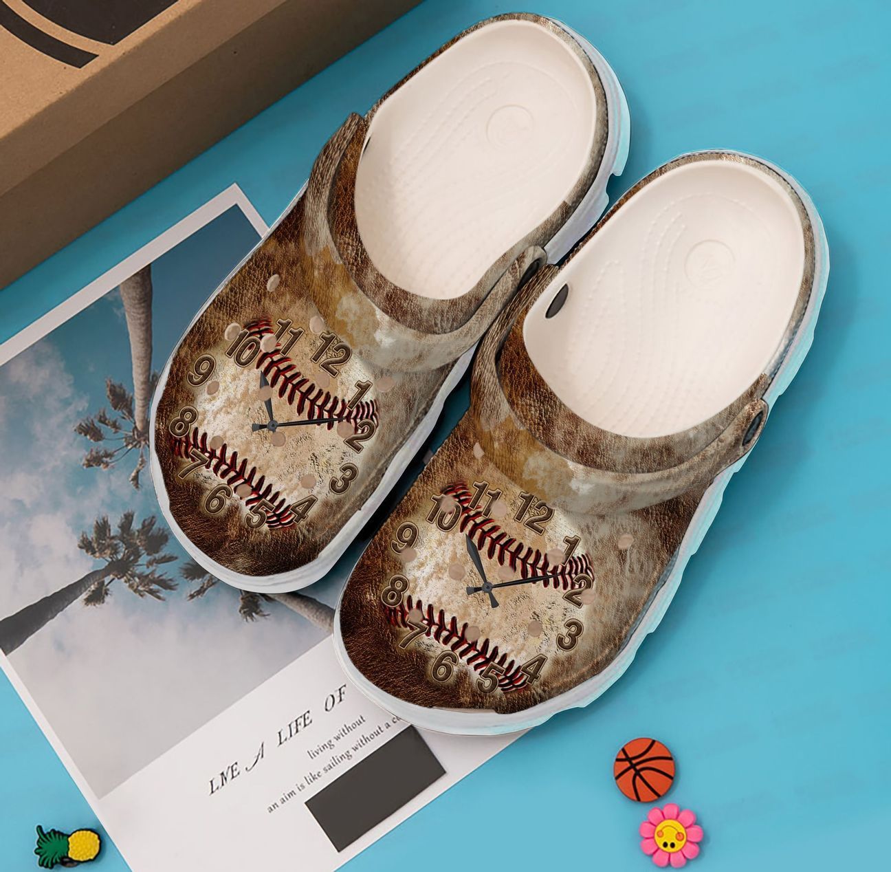 Baseball Personalized Clog, Custom Name, Text Baseball Clock, Fashion Style For Women, Men, Kid, Print 3D