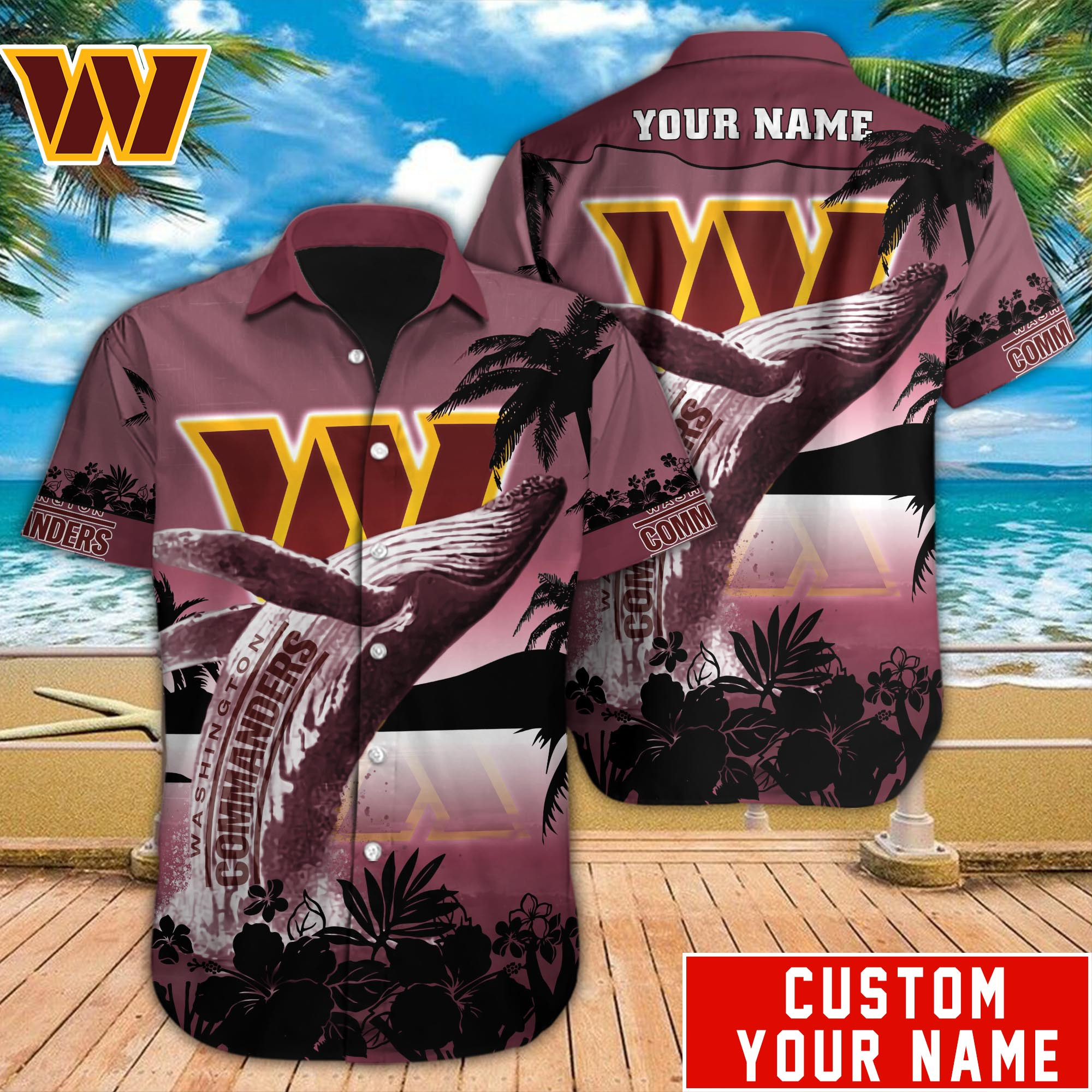 Washington Commanders Nfl-Hawaiian Shirt Custom  M-40722