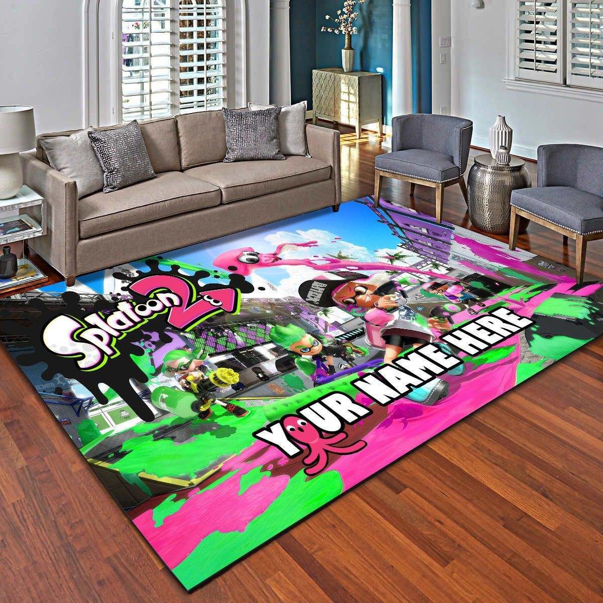 Nintendo Game Personalized Rug, Living Room Carpet – Customized Floor Mat