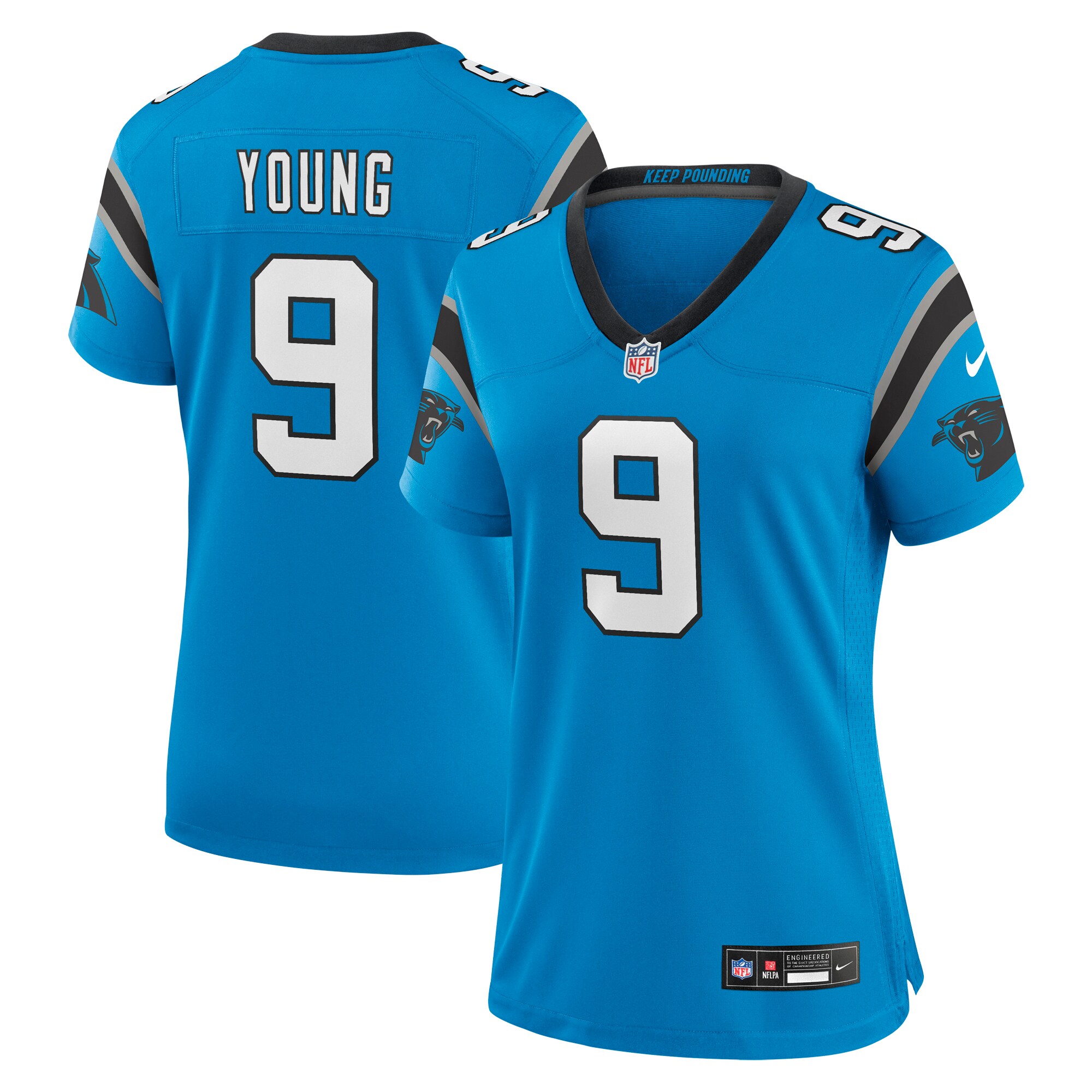 Women’s Carolina Panthers Bryce Young Blue Player Jersey