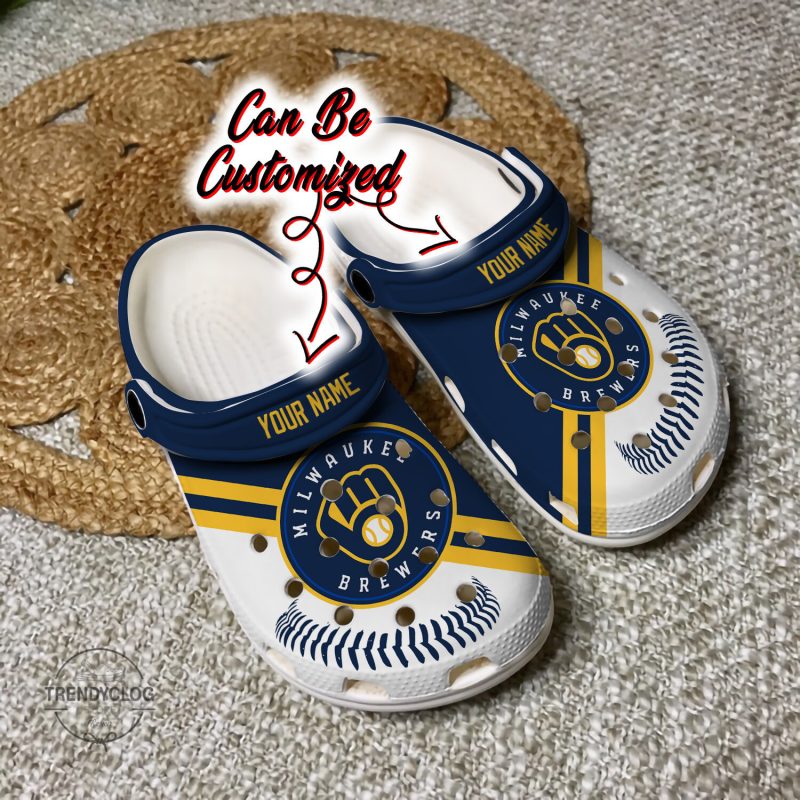 Baseball MBrewers Personalized Baseball Logo Team Clog Shoes