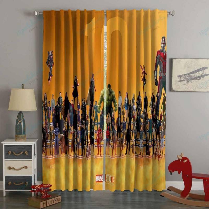 3D Printed Superheroes Marvel Comics Style Custom Living Room Curtains