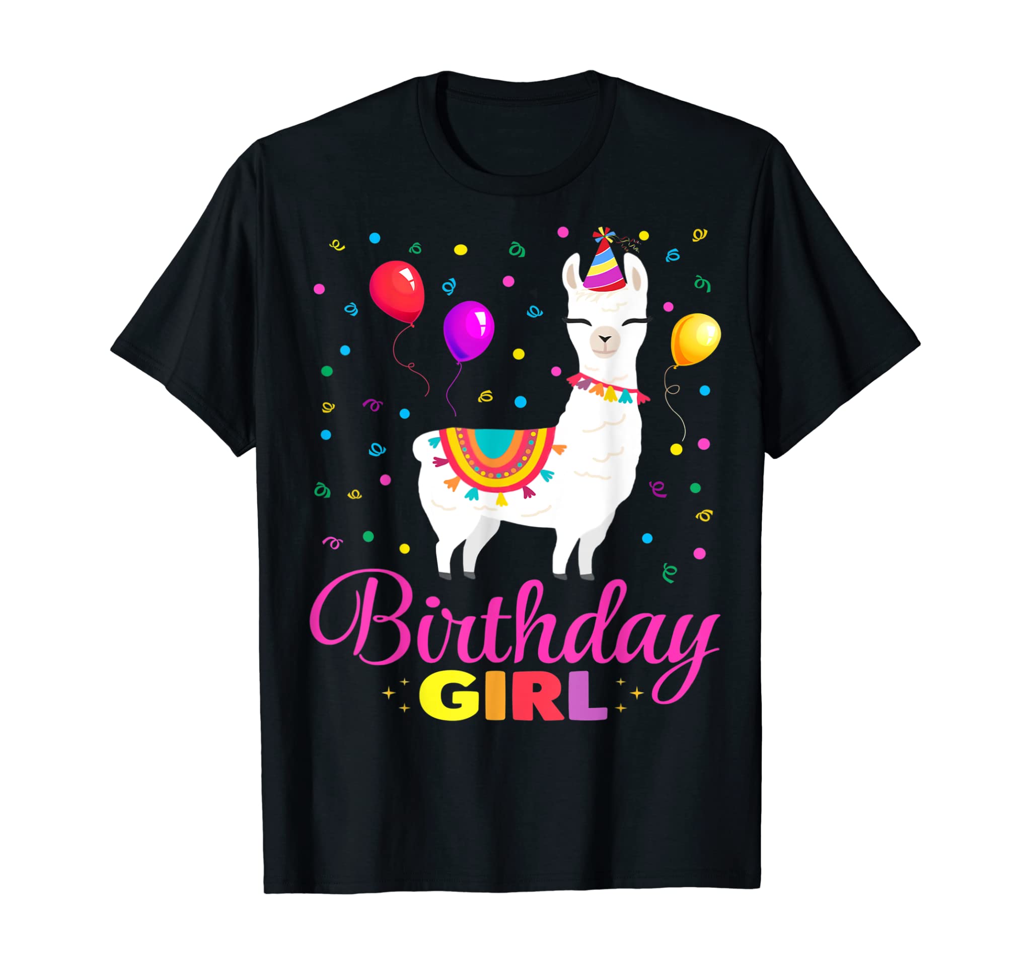 Cool Cute Alpaca Llama Cactus Girls Birthday Party Animal T-Shirt