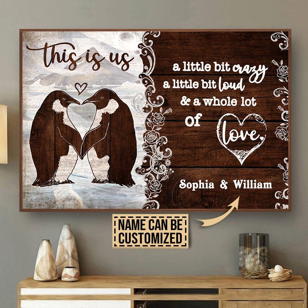 Personalized Canvas, Custom Canvas Prints Penguin Wood This Is Us Poster And Canvas, Wall Decor, Wall Art, Canvas Instructure, Wall Art