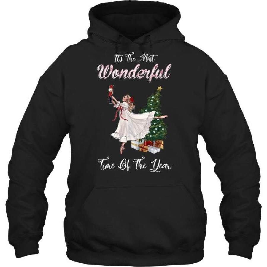 Ballet Wonderful Time Christmas Gift Black Hoodie