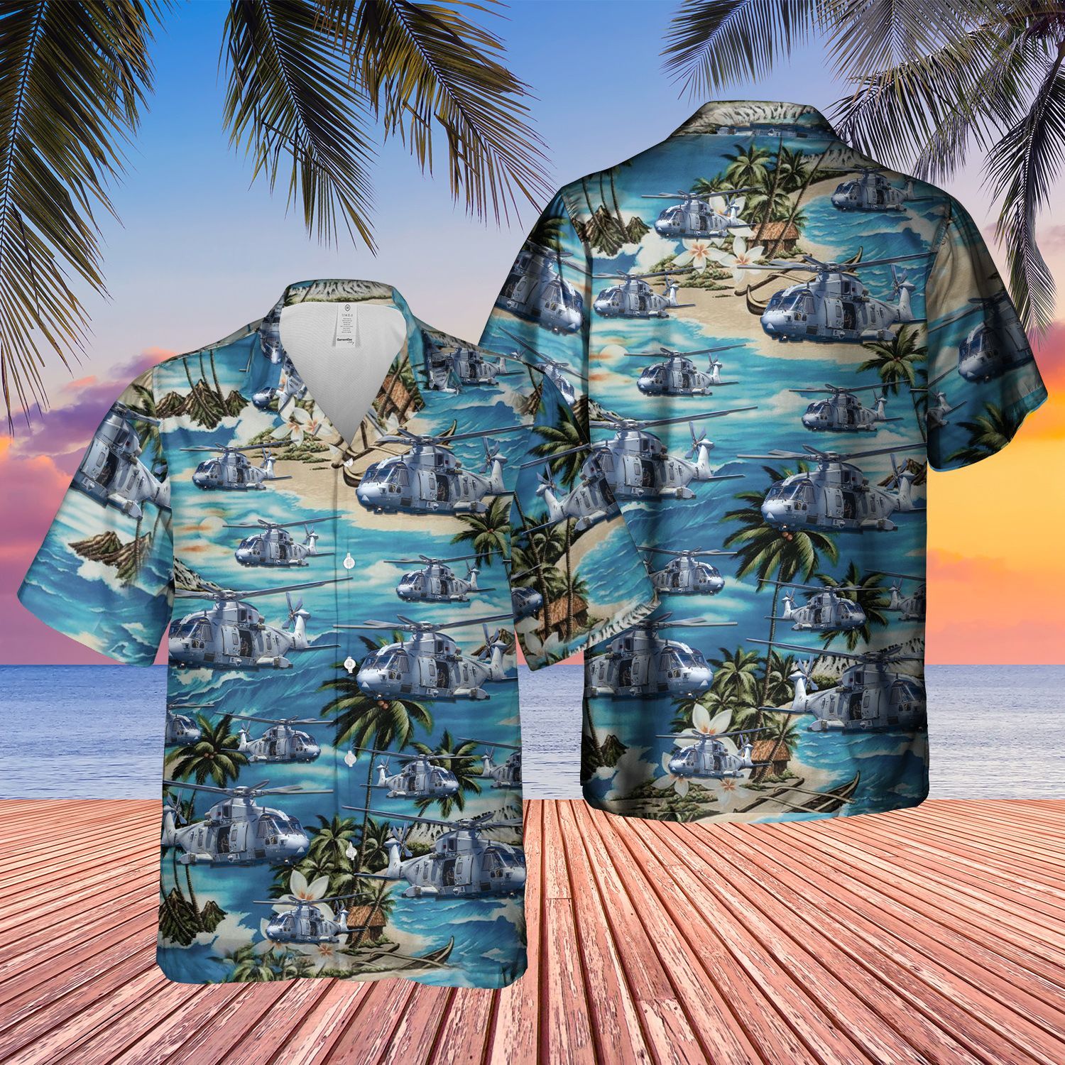 Royal Navy Merlin Blue Amazing Design Unisex Hawaii Shirt For Men And Women Ha108386