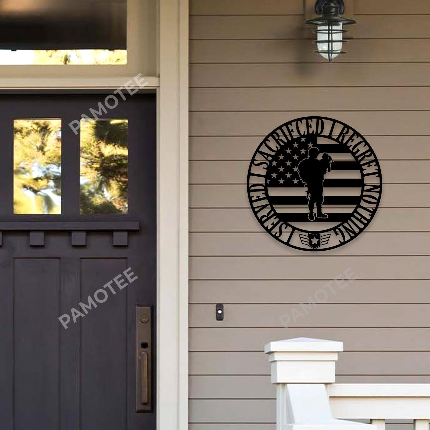 Soldier Dad And Daughter Metal Art, Veterans Day, Father'S Day Steel Decor Veterans Day Gifts