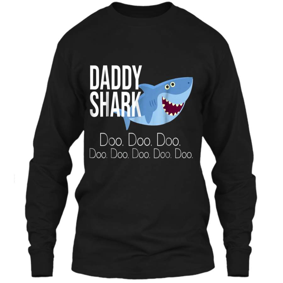 "Daddy Shark" Baby Mommy Daddy Matching Family Shark  LS Ultra Cotton Tshirt