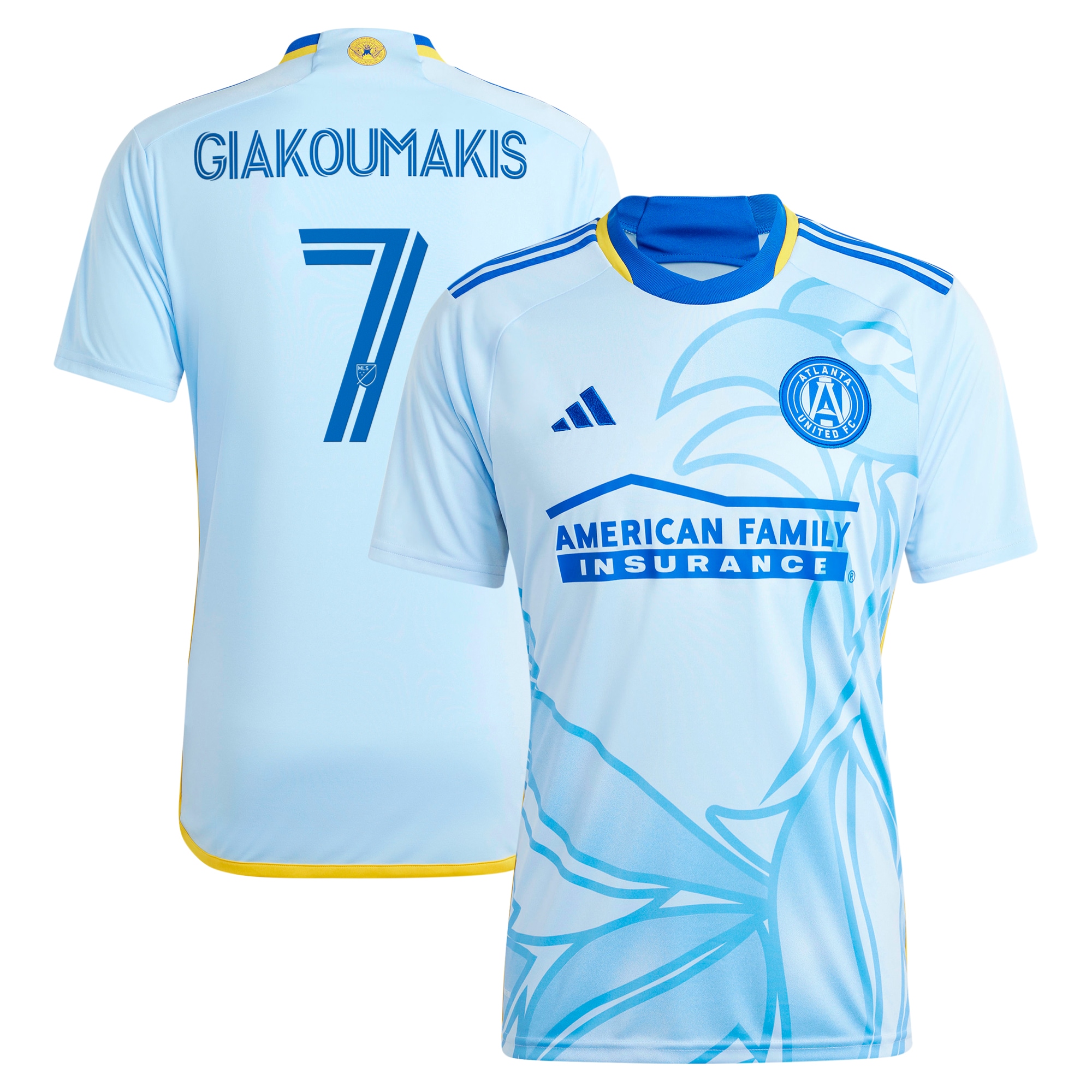 Giorgos Giakoumakis Atlanta United FC 2024 The Resurgens Kit Replica Player Jersey – Light Blue