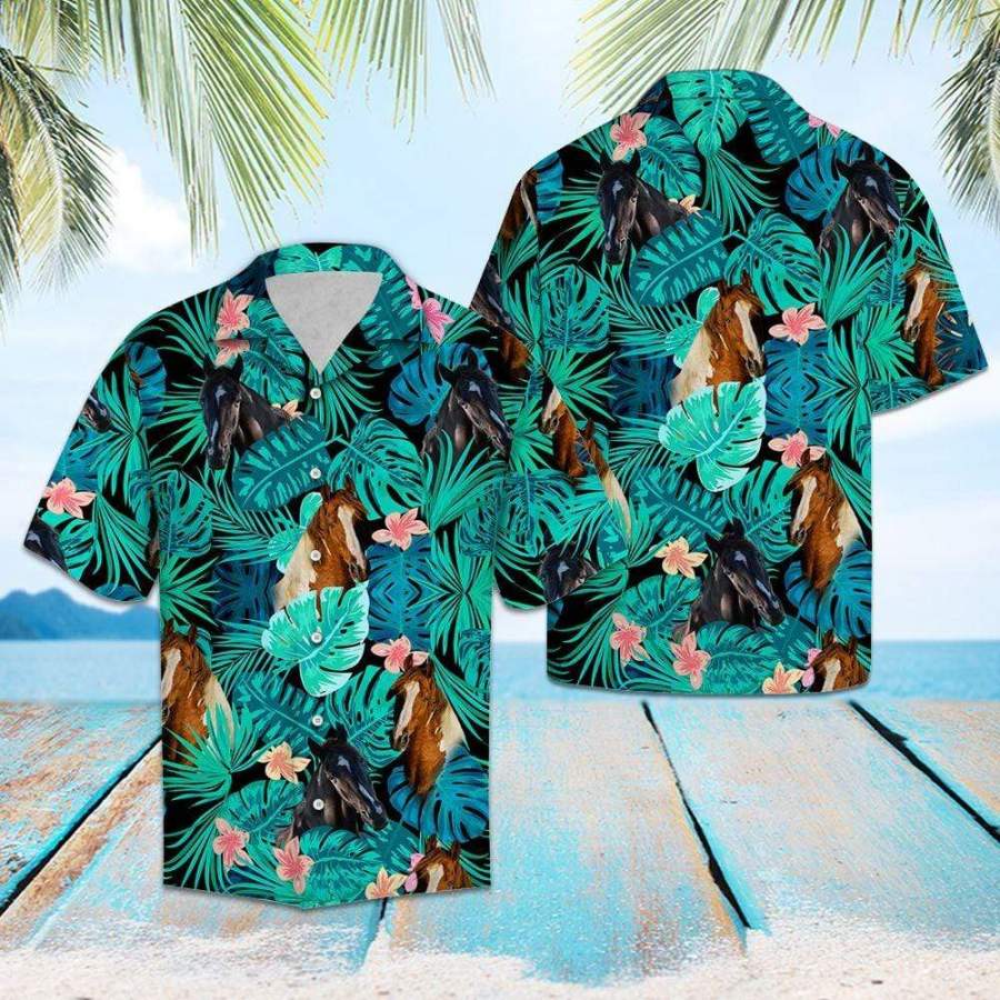 Tropical Horse Hawaii Aloha Shirts Ha101734