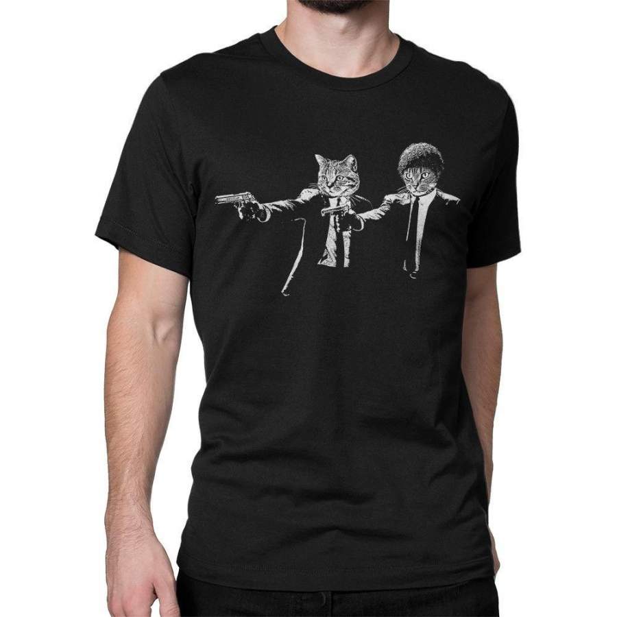 Pulp Fiction Cats Funny Mens T Shirt