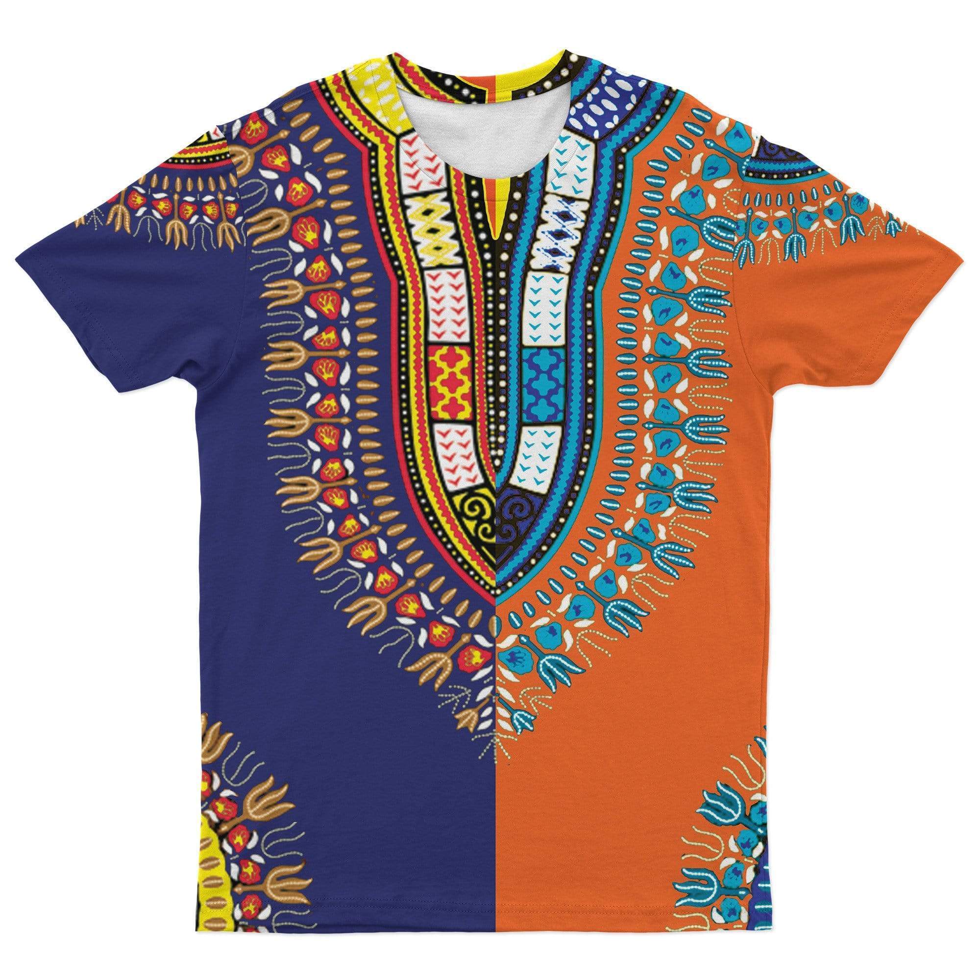 Greeklife T-Shirt – Dashiki Two-Sided Blue Orange Tee