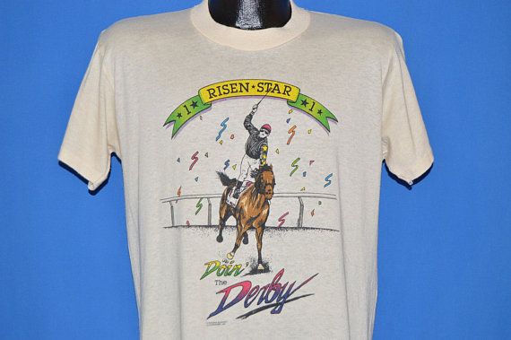 80S Kentucky Derby Risen Star Horse Racing Shirt