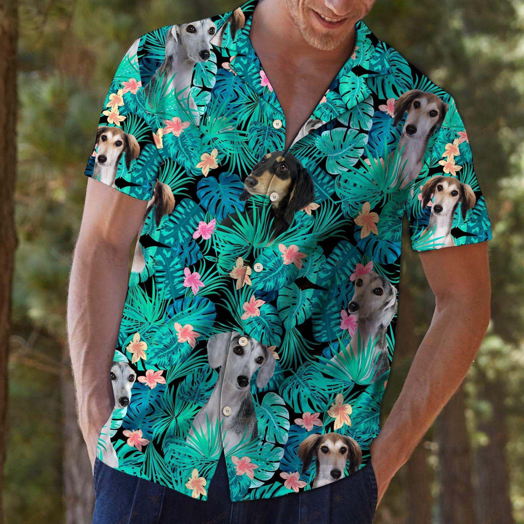 Saluki Tropical Hawaiian Shirt Ha77138