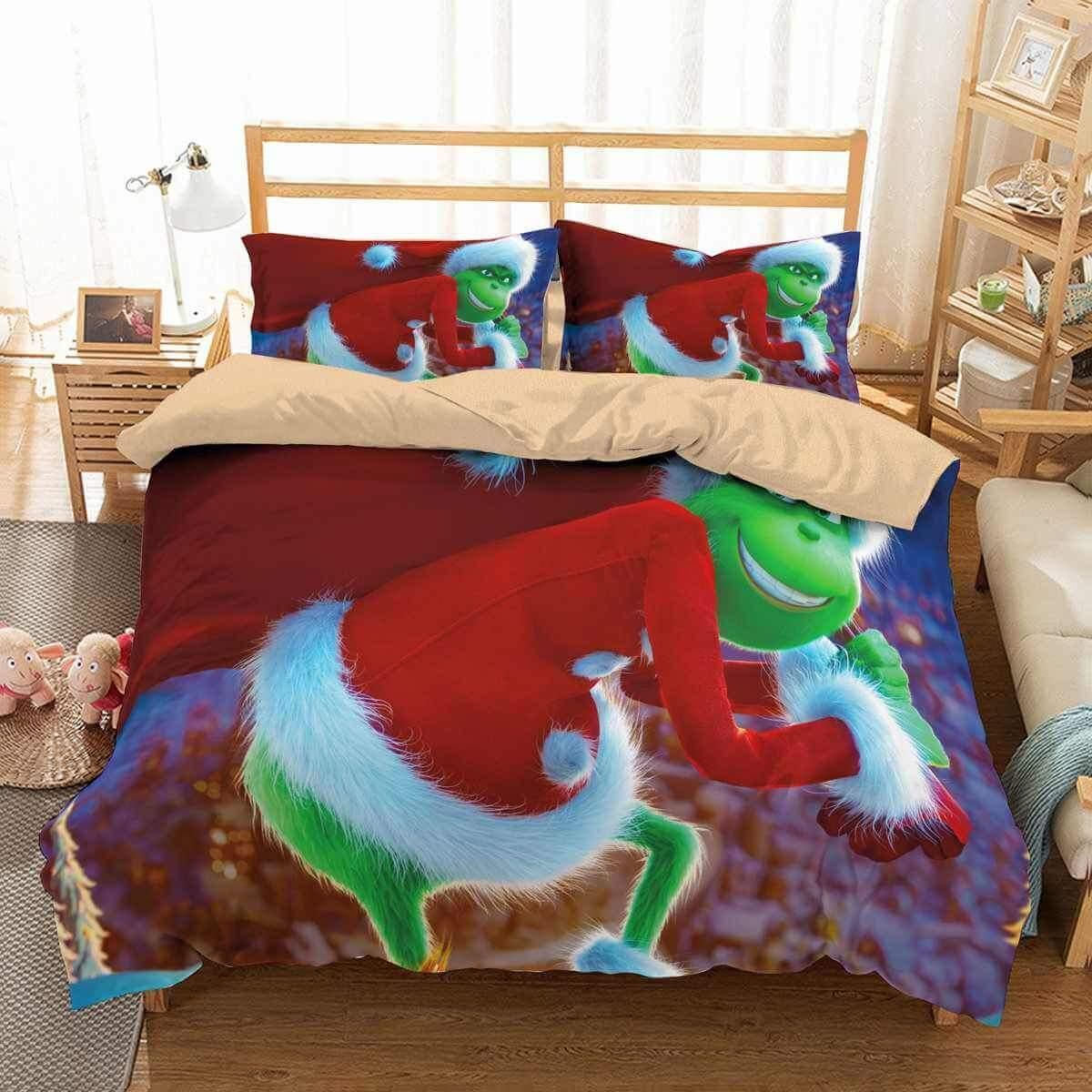 3D Customize The Grinch Bedding Set Duvet Cover Set BedroomSet Bedlinen