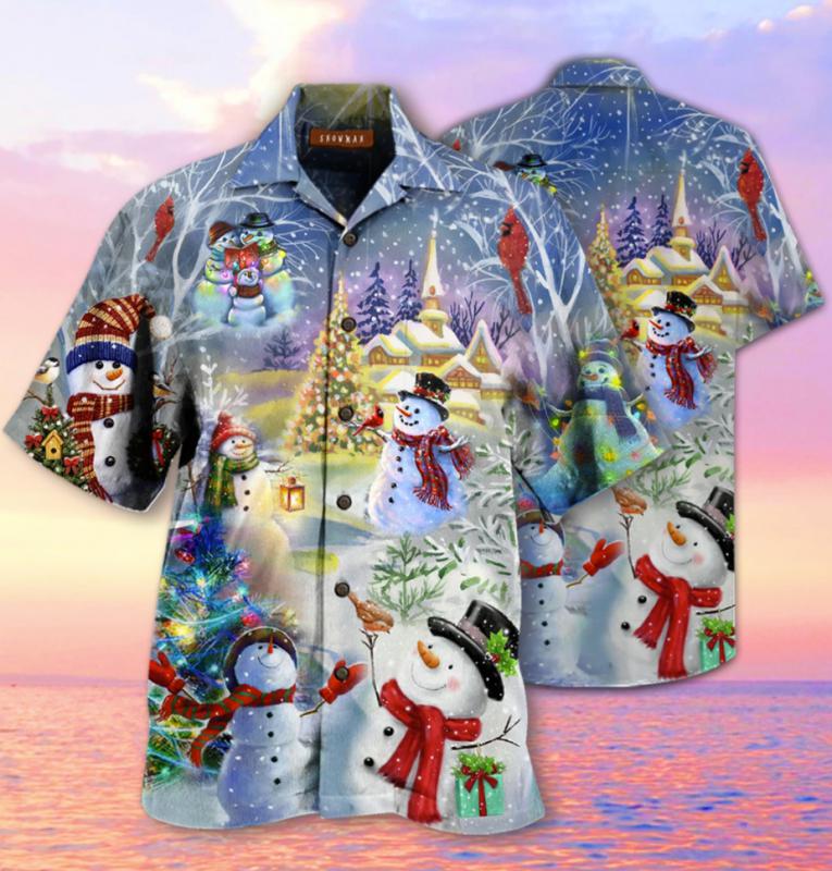 Snowman Hawaii Shirt For Men Women Ha28280