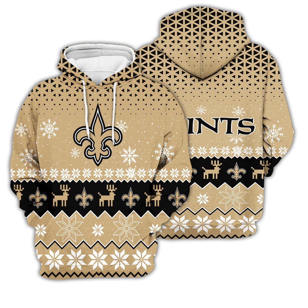 New Orleans Saints Sports Football American Ugly Christmas Sweater New Trends For Fans Club Gifts Unisex 3D Hoodie