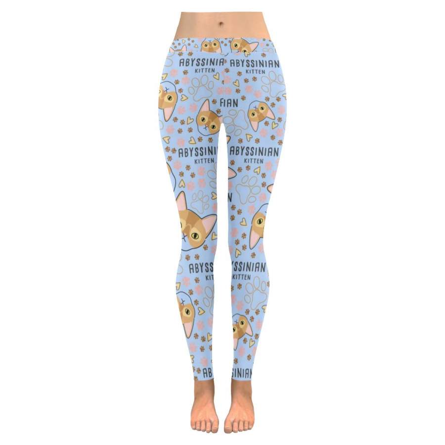 Abyssinian Cat Leggings for Women S-5XL Plus Size