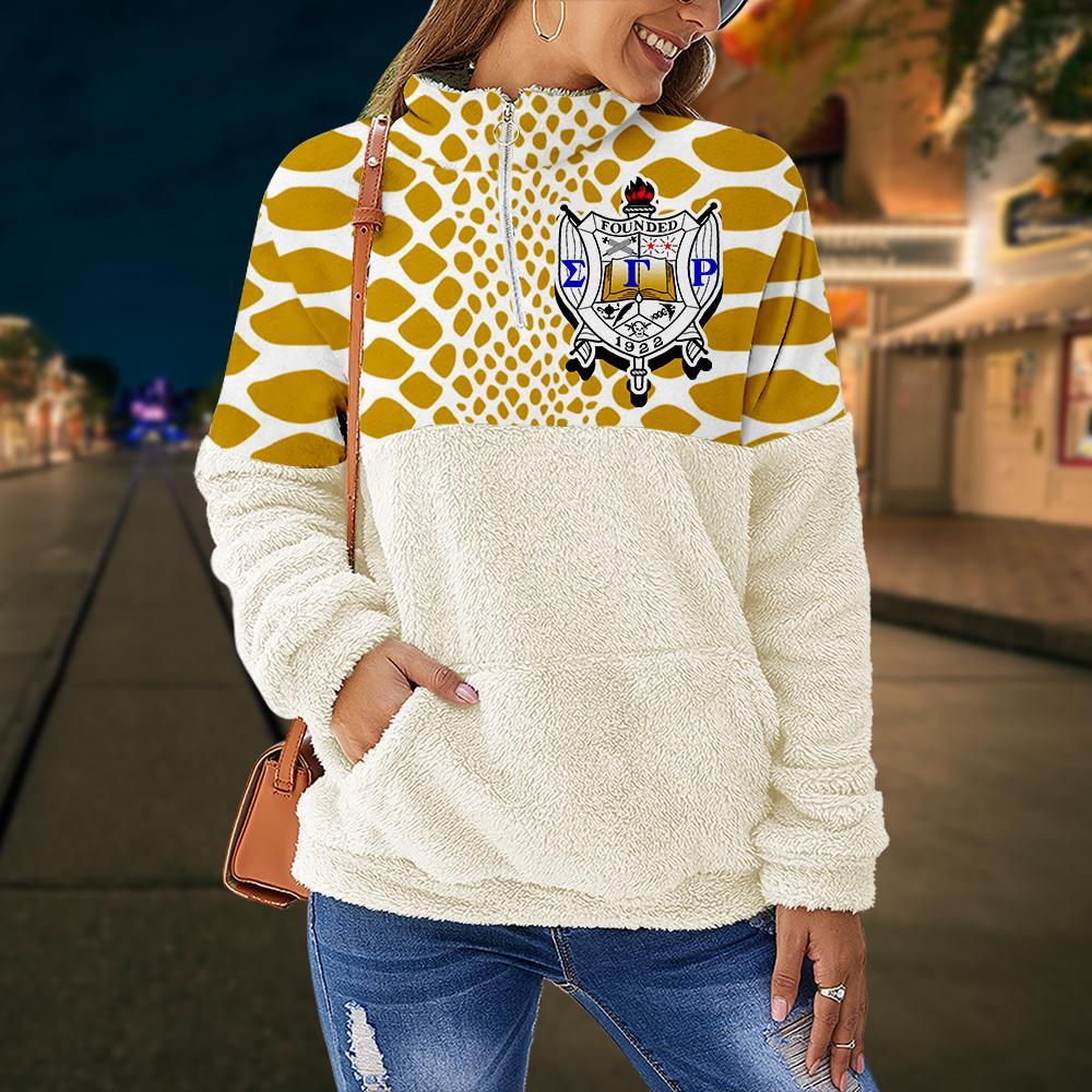 Sigma Gamma Rho fleece stand collar sweatshirt 5