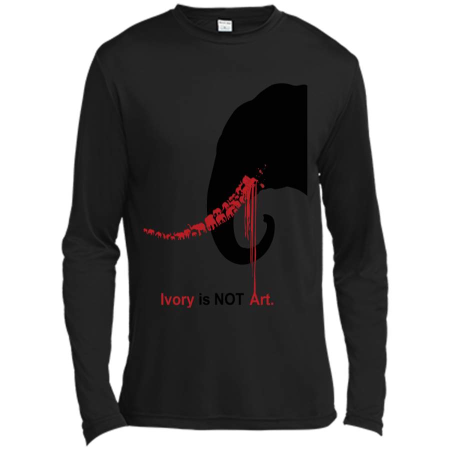 Ivory Is Not Art Save The Elephant Earth Day Tshirt Long Sleeve Moisture Absorbing Shirt