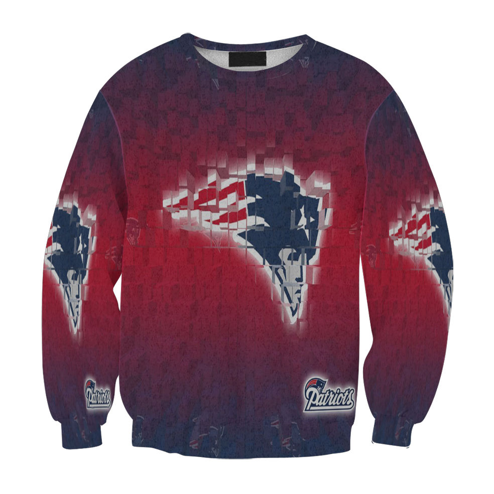 New England Patriots Jigsaw Pat Gift For Fan 3D Full Printing Sweatshirt