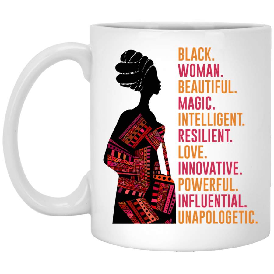 African American Coffee Mug Black Women Beautiful Magic Intelligent 11oz – 15oz White Mug