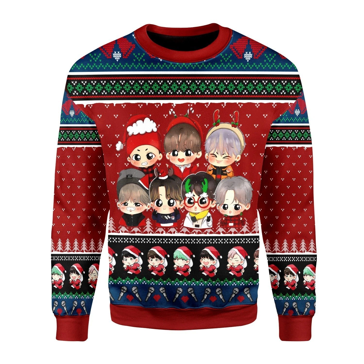 Bts Ugly Christmas Sweater | Unisex | Adult | Us3740