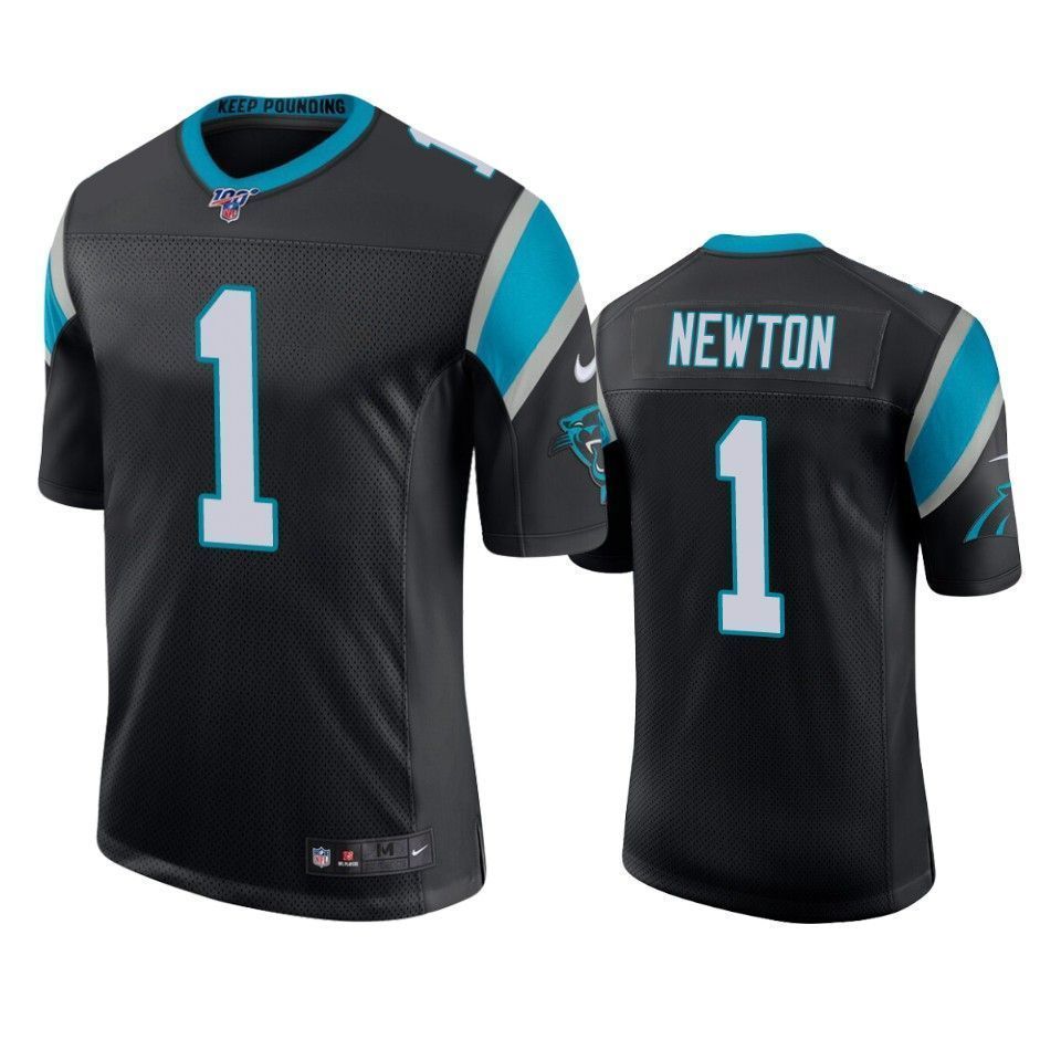 Carolina Panthers Cam Newton Black 100Th Season Vapor Limited 3D Jersey