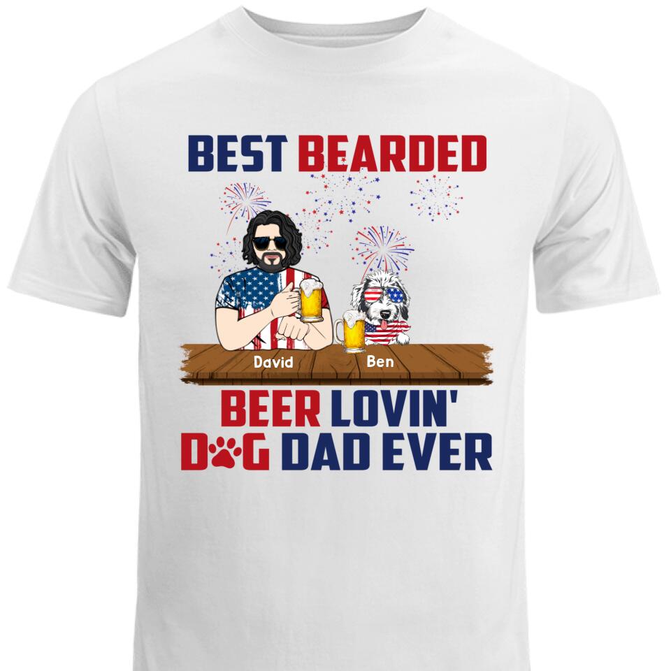 Trending Personalized Best Bearded Beer Lovin Dog Dad Ever Personalized T Shirts