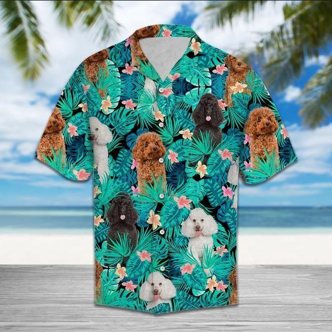 Poodle Tropical Hawaii Shirt Unisex Full Size Adult Colorful Ha26508