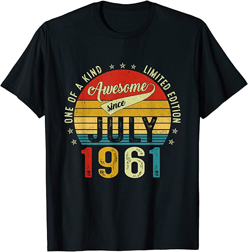 60 Years Old Vintage 1961 Limited Edition 60th Birthday T-Shirt