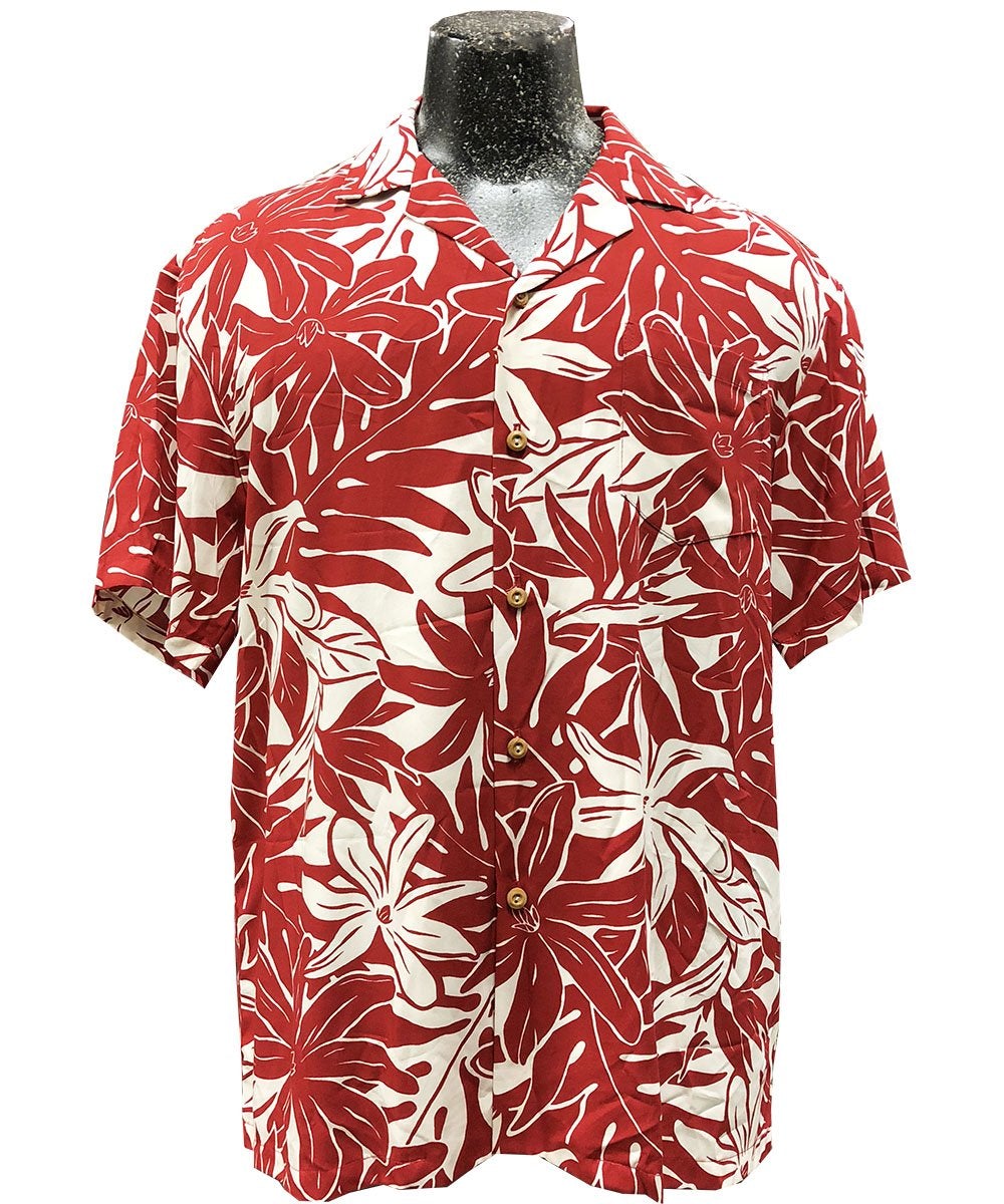 Tahitian Garden Redhawaiian Shirt Made In Summer Beach Shirts Ha97470