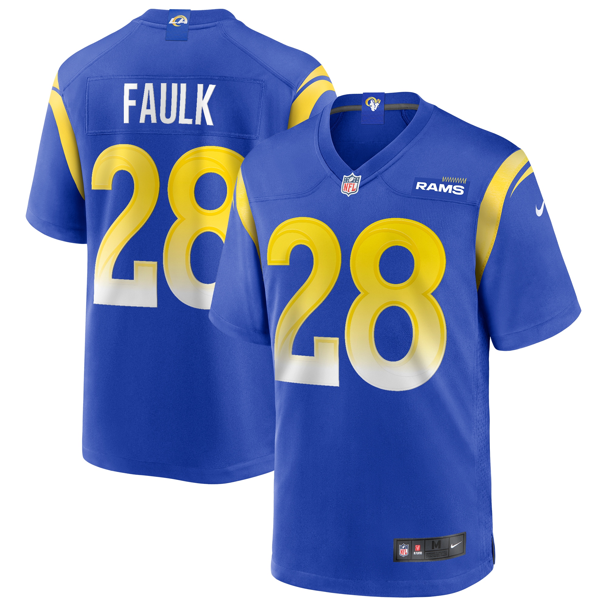 Men’s Los Angeles Rams Marshall Faulk Royal Game Retired Player Jersey