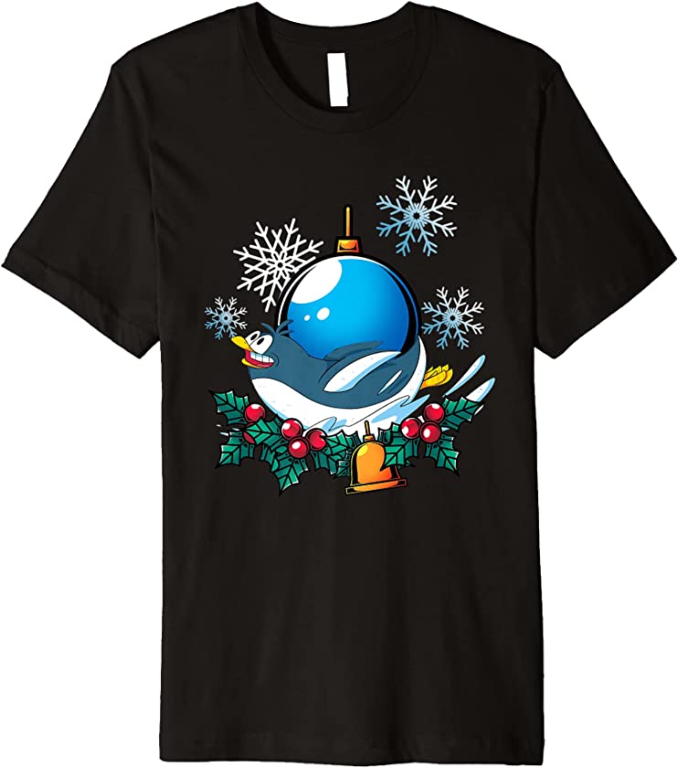 Merry Christmas Animal Mistletoe Xmas Antarctica Penguin Premium T-Shirt