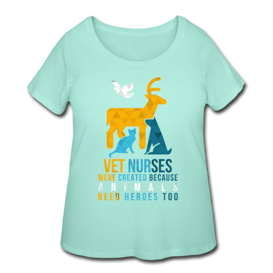 Vet nurses were created because animals need heroes too Women’s Curvy T-shirt