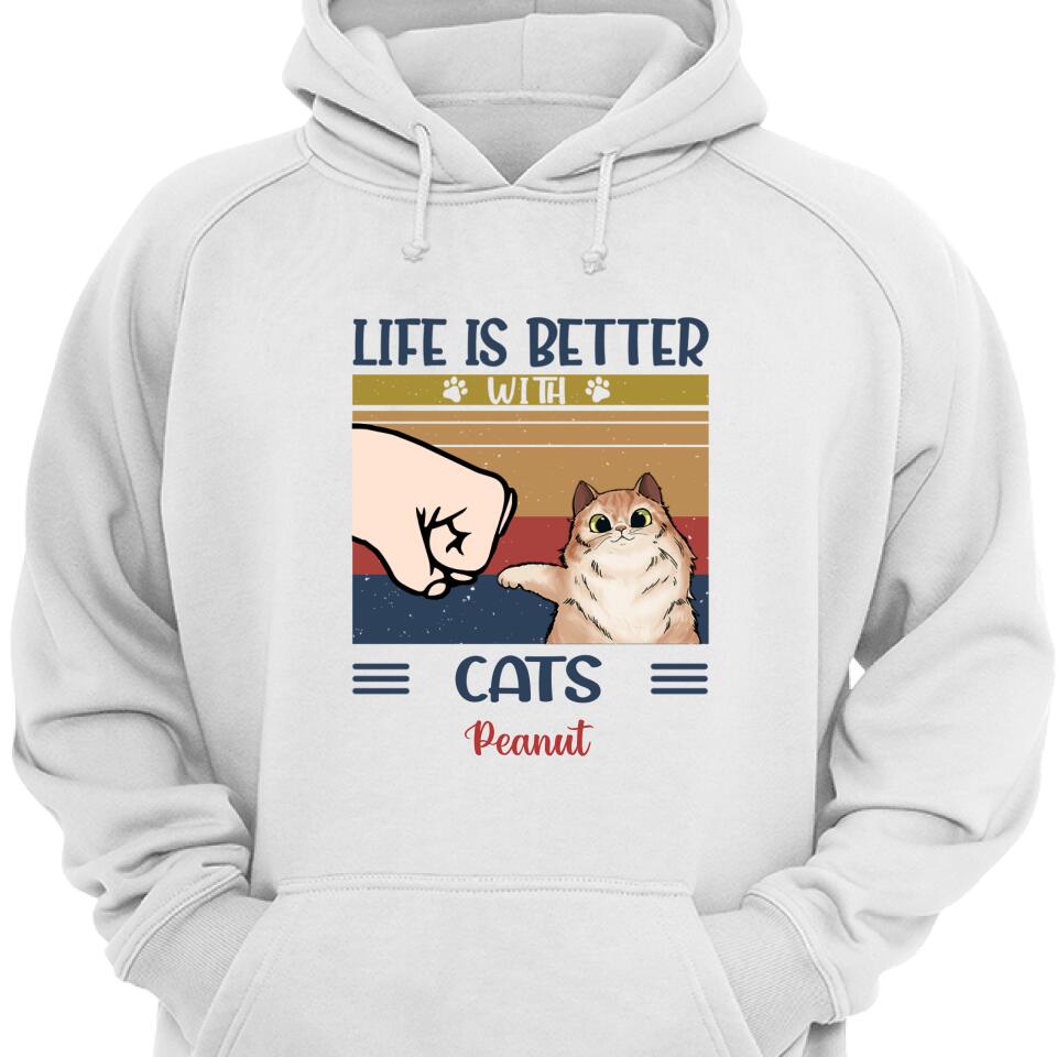 Personalized Life Is Better With A Cat Customized Hoodie – Trending Personalized