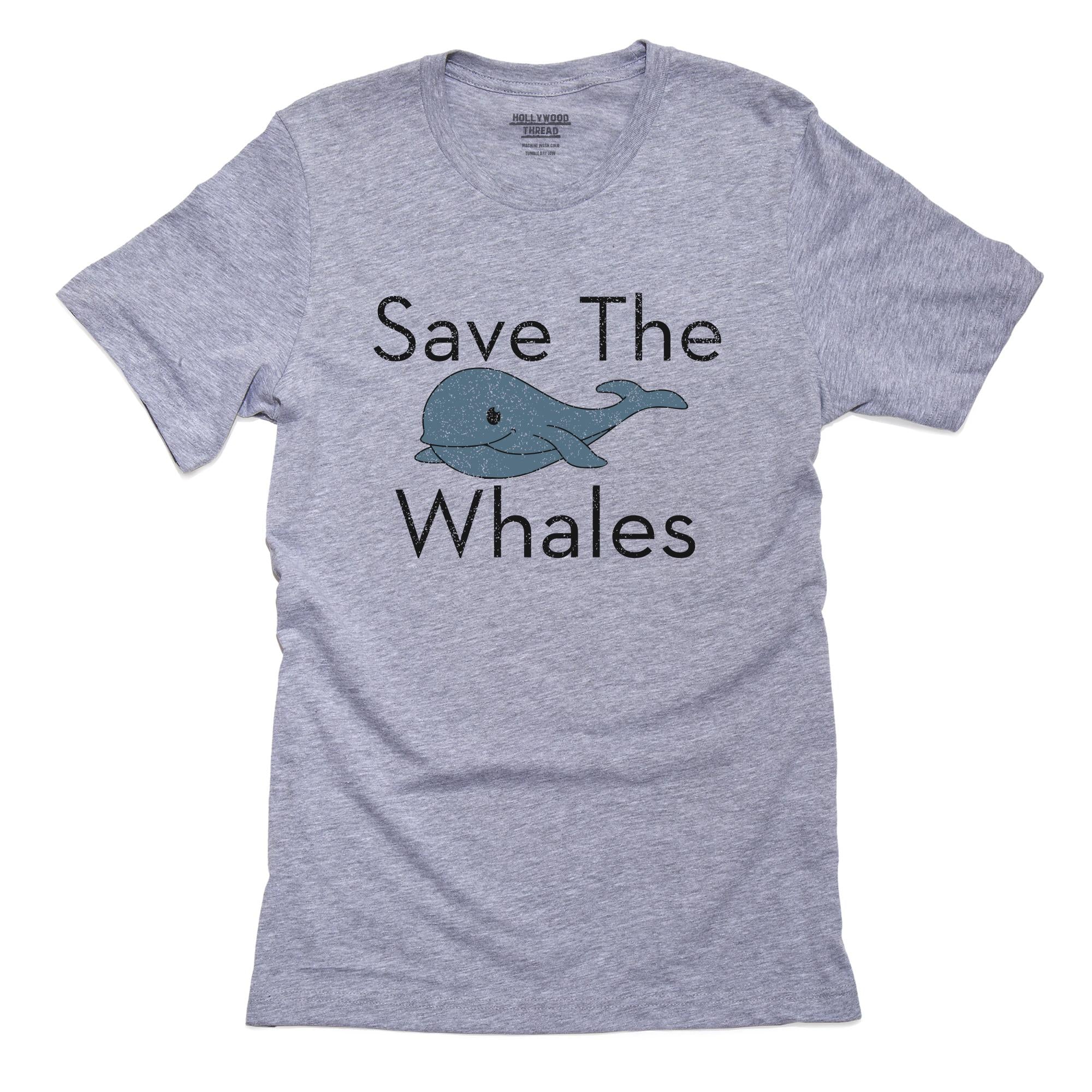 Save the Whales – Cute Blue Whale T-Shirt, Framed Print, Pillow, Golf Towel