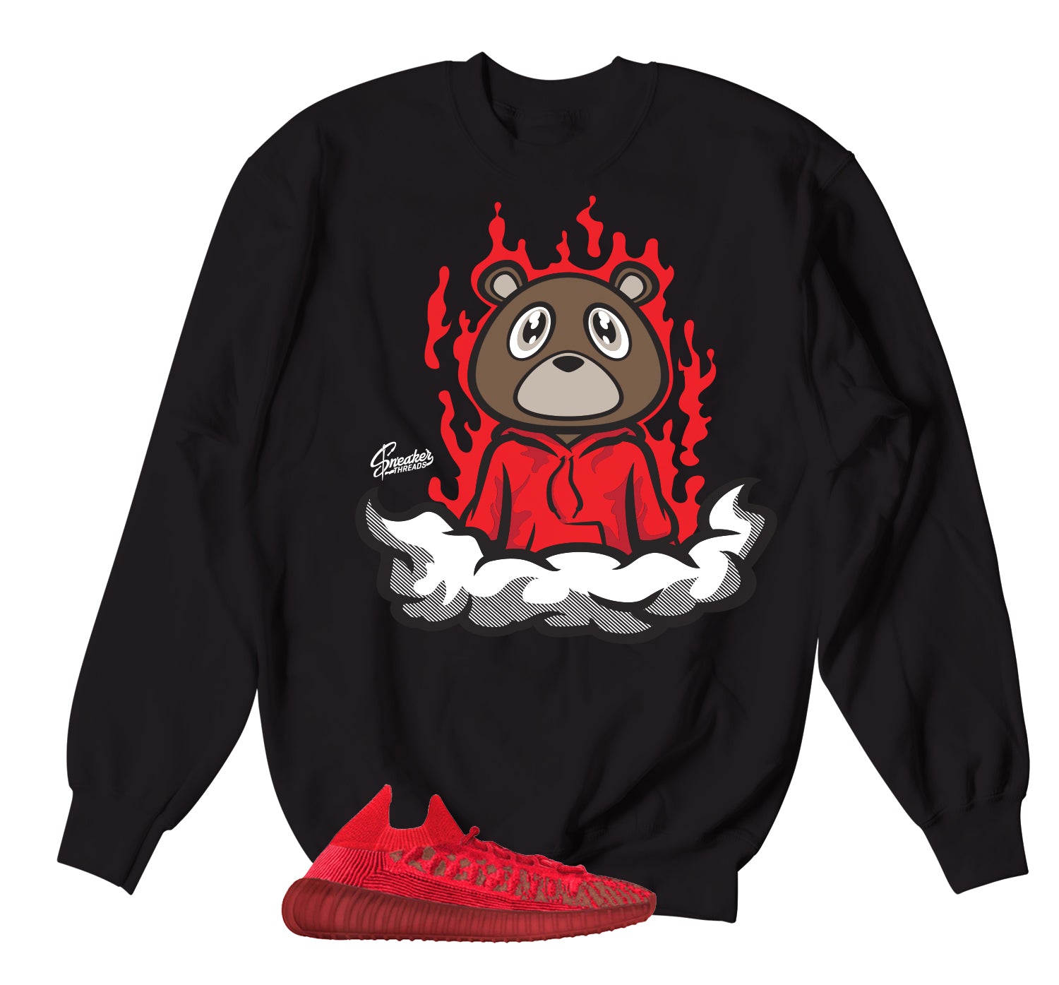 Yeezy 350 Slate Red Fly Bear Sweater